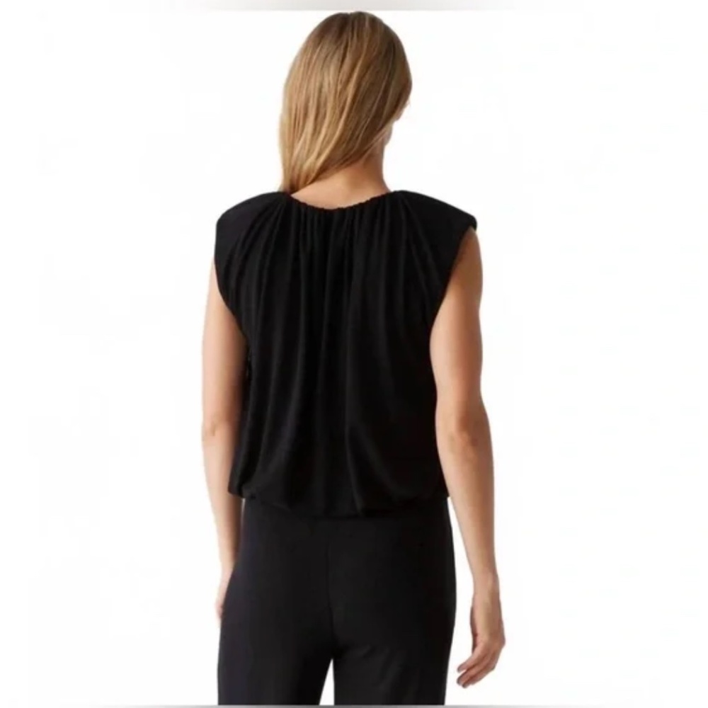 Michael Stars Cindy Black Bubble sleeveless top, S, GL1351 - Picture 2 of 5